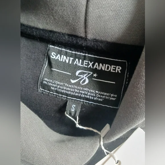 NWT Saint Alexander GRAY Cl Shadow Hoodie Size S